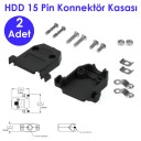 HD 15 Pin Plastik Konnektör Kasası 2 Adet